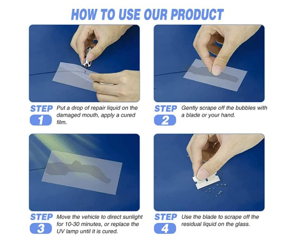 Windshield Repair Kit (pack of 1) -  Fix car glass chips & Minor cracks